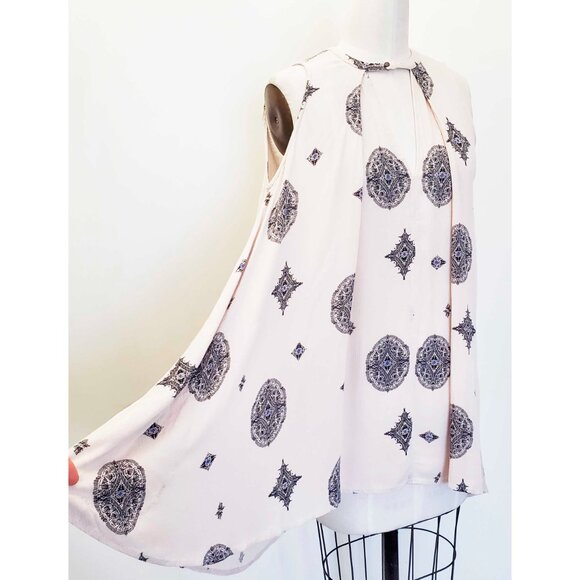 Free People Womens Snap Out Of It Swing Dress Tunic Top Mini Dress Cream - Picture 2 of 12